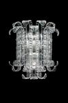 New Felci Art Deco wall lamp in Venetian crystal and silver metal. Barovier&Toso. 