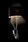 Pandora contemporary crystal wall lamp with black and gold shade<br/>. Barovier&Toso. 