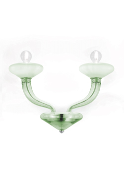 Windsor contemporary lime green crystal wall light. Barovier&Toso. 
