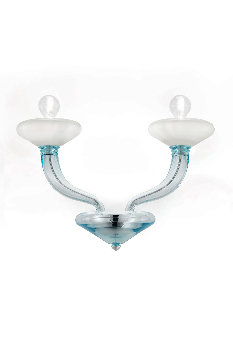 Windsor applique contemporaine épurée en cristal aquamarine. Barovier&Toso. 