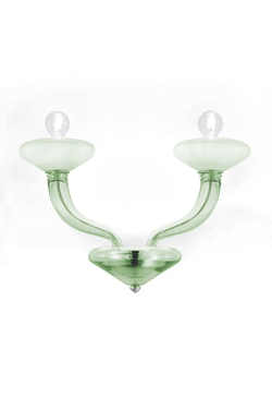 Windsor applique contemporaine épurée en cristal vert citron. Barovier&Toso. 