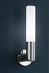 Chrome cylindrical wall light and frosted glass. Baulmann Leuchten. 