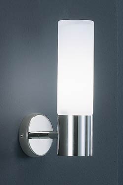 Chromed wall lamp cylindrical shape on arms. Baulmann Leuchten. 