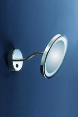 Magnifying mirror on flexible arm. Baulmann Leuchten. Magnifying mirror on flexible arm. Baulmann Leuchten.