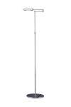 Articulated floor reading lamp with integrated LED light. Baulmann Leuchten. 