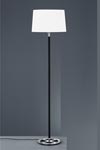 Black, white and chrome Floor lamp, textile foot. Baulmann Leuchten. 