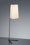 Design floor lamp with black metal foot. Baulmann Leuchten. 