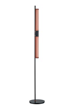 Floor lamp in copper cylinder. Baulmann Leuchten. 