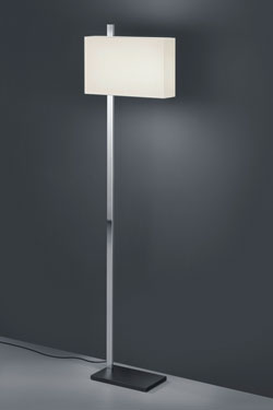 LED floor lamp, polished nickel. Baulmann Leuchten. 