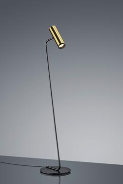 Reading lamp Design polished gold and black thin foot. Baulmann Leuchten. 