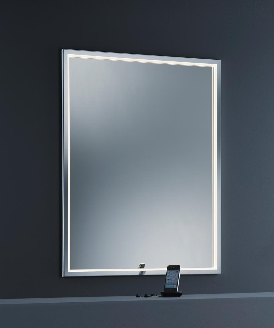 Miroir lumineux à éclairage LED et protection IP44: Baulmann