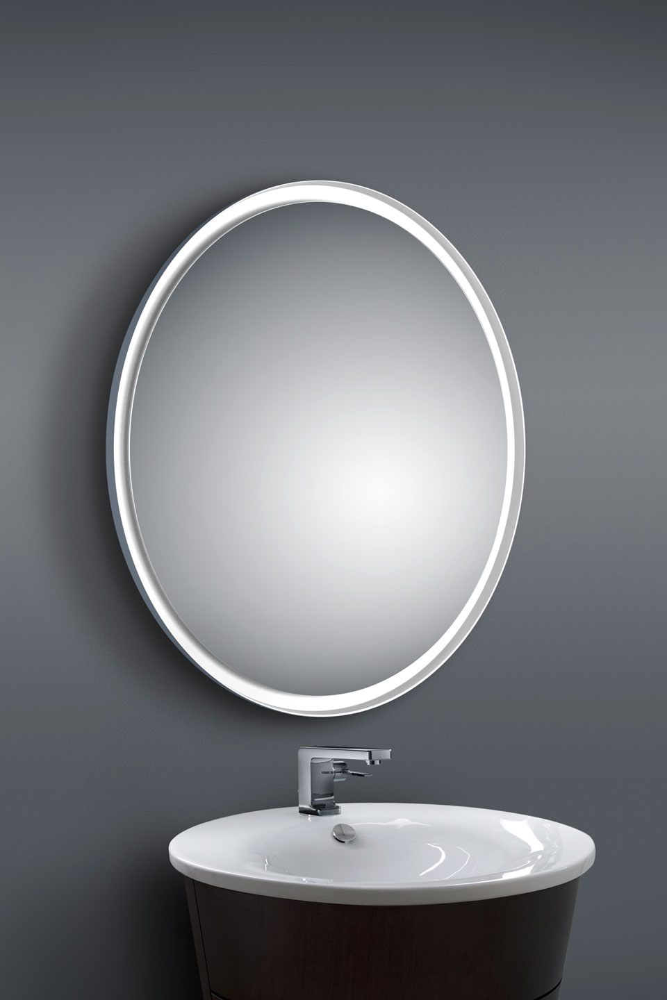 LED Lampe Miroir ROND Salle de Bains Miroir Lumineux 70cm de