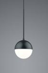 Black and white ball pendant light. Baulmann Leuchten. 