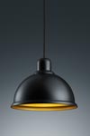 Black metal hanging lamp industrial style. Baulmann Leuchten. 