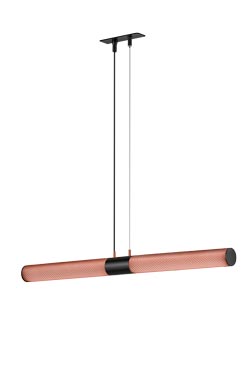 Contemporary copper cylinder pendant. Baulmann Leuchten. 