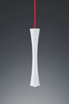 Fine white lacquered metal pendant. Baulmann Leuchten. 
