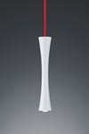 Fine white lacquered metal pendant. Baulmann Leuchten. 