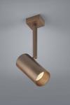 Adjustable spotlight in dark bronze metal. Baulmann Leuchten. 