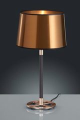 Black and copper table lamp. Baulmann Leuchten. 