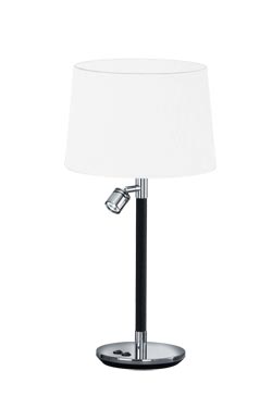 Black and white bedside lamp + reading lamp . Baulmann Leuchten. 