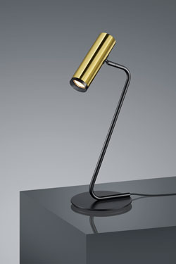 Gold and black design table lamp. Baulmann Leuchten. 