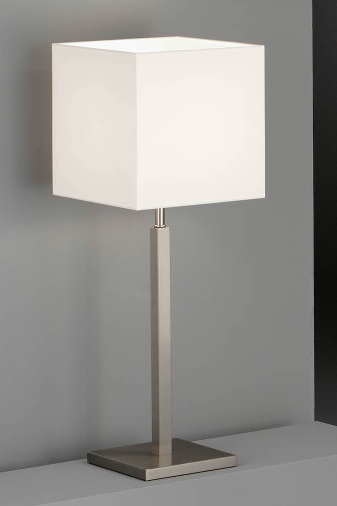 Matt Nickel Metal Square Lamp With, Square Floor Lamp Shade