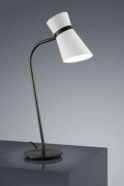 Matte black table lamp. Baulmann Leuchten. 