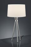 Tripod table lamp in polished nickel. Baulmann Leuchten. 