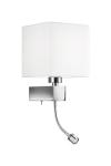 Bedside wall lamp + reading light. Baulmann Leuchten. 