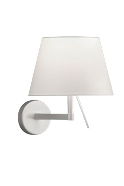 Bedside wall lamp with adjustable shade. Baulmann Leuchten. 