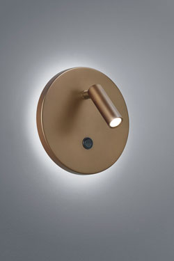 Bedside wall light with integrated LED double light. Baulmann Leuchten. 