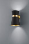 Black and golden wall lamp. Baulmann Leuchten. 