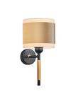 Contemporary wall lamp in black and gold metal. Baulmann Leuchten. 