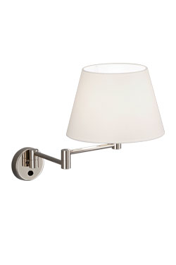 2-joint bedside wall light in polished nickel. Baulmann Leuchten. 