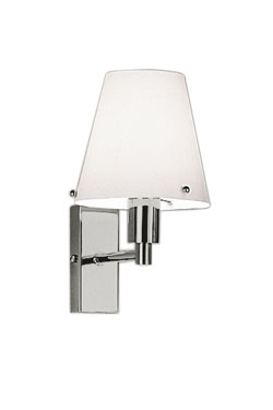 Small bedside wall lamp in polished nickel metal. Baulmann Leuchten. 