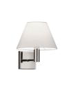 Small polished nickel candle holder bedside wall light . Baulmann Leuchten. 