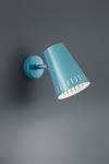 Turquoise vintage style wall light. Baulmann Leuchten. 