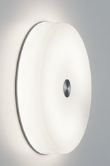 Round plafonnier rond en acrylique et inox brossé 30cm. bpe:LICHT. 