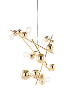 Galaxy Chandelier Brass Constellation 5 lights. Brand Von Egmond. 