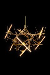 Linea golden chandelier 7 lights. Brand Von Egmond. 