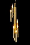Shiro vertical gold chandelier 6 lights. Brand Von Egmond. 
