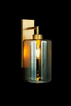 Louise applique atelier chic lanterne de verre bronze. Brand Von Egmond. 