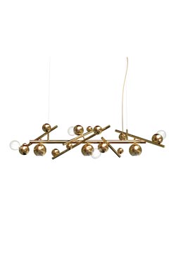 Galaxy constellation chandelier 7 lights in brass. Brand Von Egmond. 