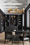 Shiro 18-light golden chandelier. Brand Von Egmond. 