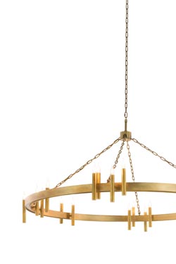 Shiro lustre chandelier doré 18 lumières. Brand Von Egmond. 