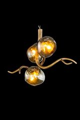 Ersa three-light golden pendant. Brand Von Egmond. Ersa three-light golden pendant. Brand Von Egmond.