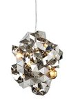 Futuristic origami pendant in polished stainless steel. Brand Von Egmond. 