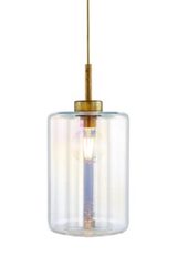 Louise pendant one light lantern in iridescent glass. Brand Von Egmond. 