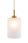 Louise pendant one light lantern in satin white glass. Brand Von Egmond. 