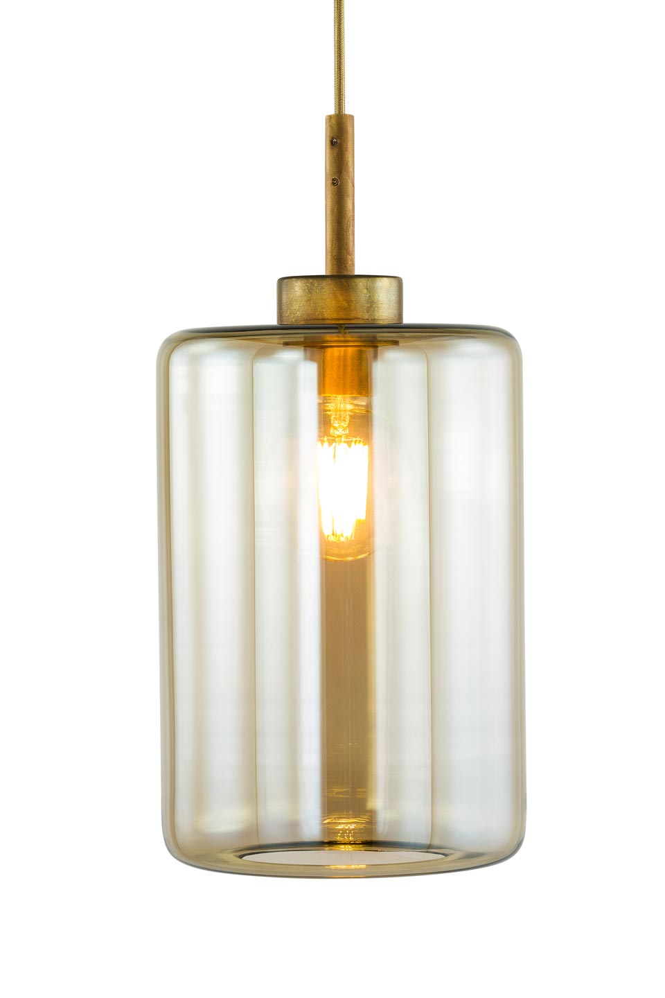 Louise suspension a light bronze glass lantern. Brand Von Egmond. 